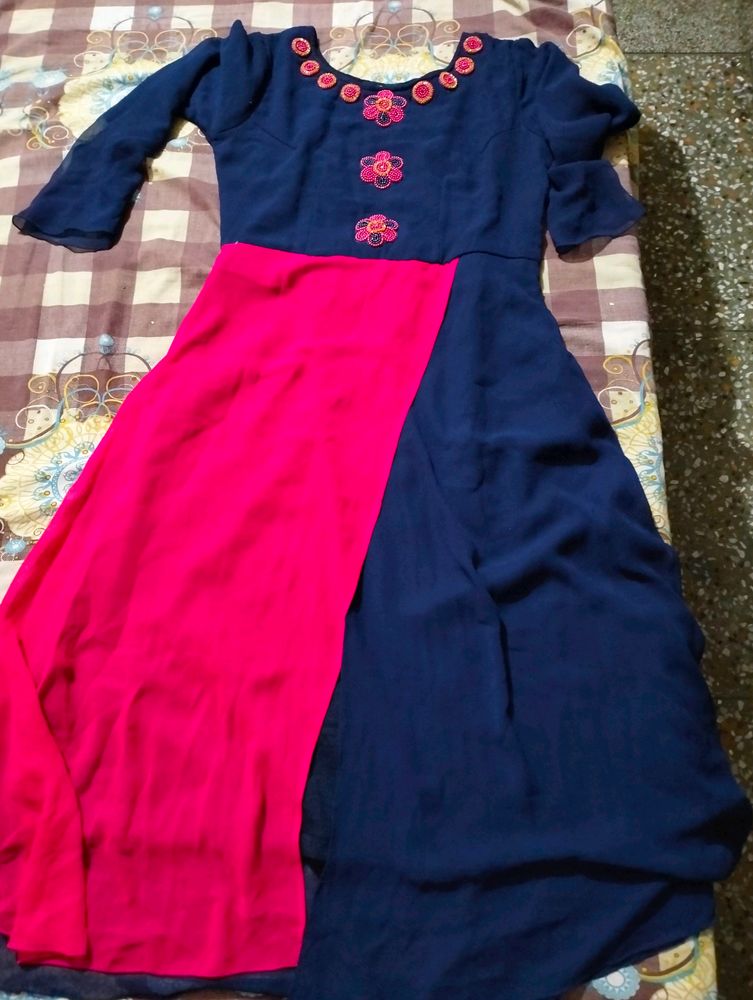 Frock style Kurta/ A Line Kurta/ Gown