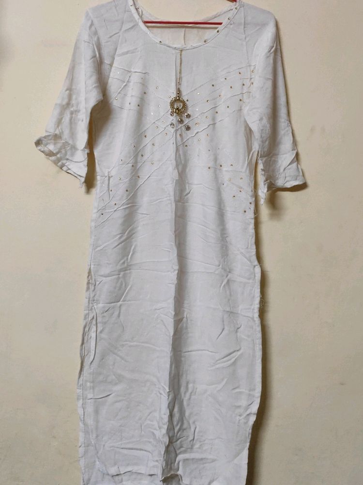 White Kurti