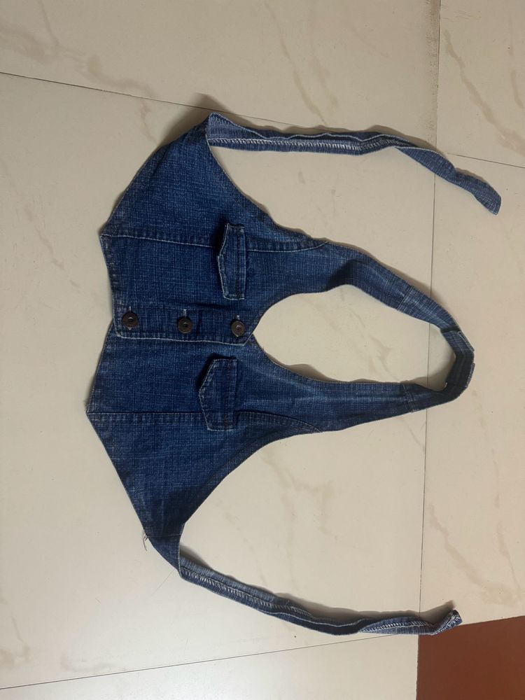 Jeans Backless Waistcoat