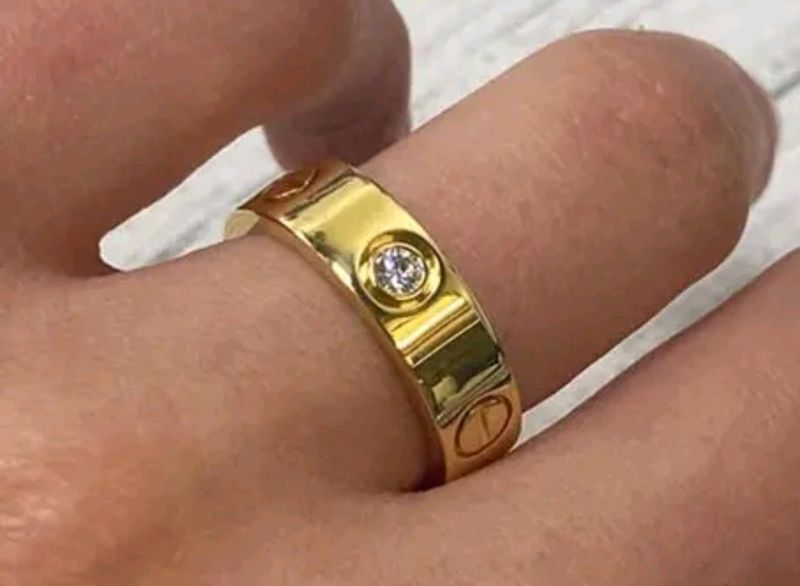 Women Anti Tanish Ring Gold Colour