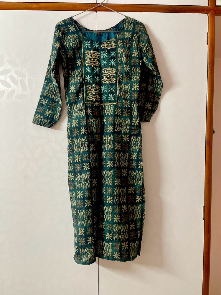 Green Kurti For Women