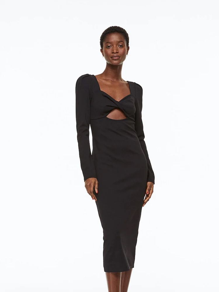 H&M Black Cut Out Dress 🤍 ( With Tag )