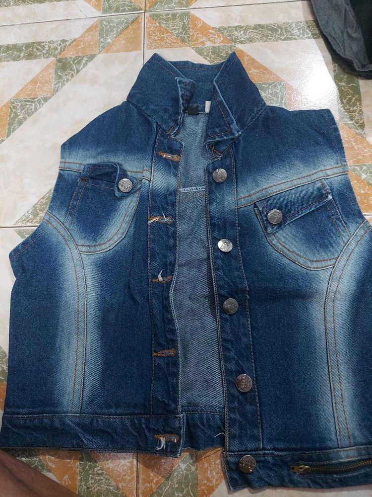 Denim Half Jacket