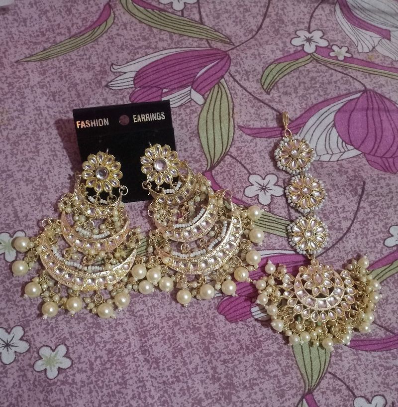 Earrings With Tika set😍