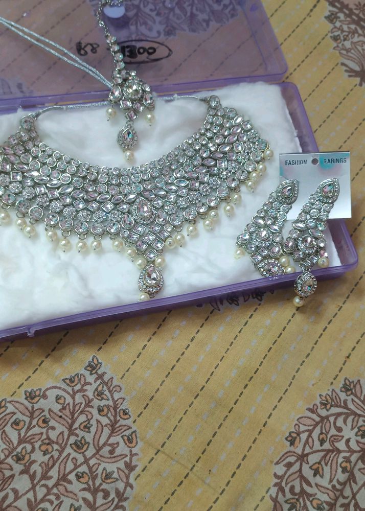 Fancy Jewellery, Party Wear Jewellery, Set , Neckl