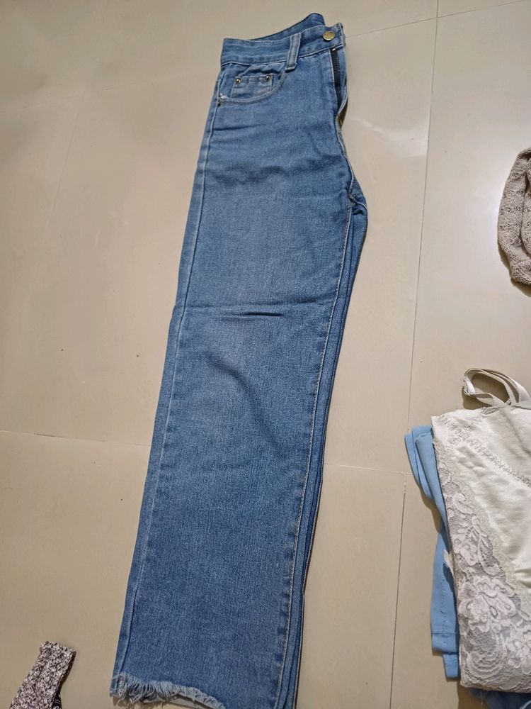 Straight Jeans Mid Waist