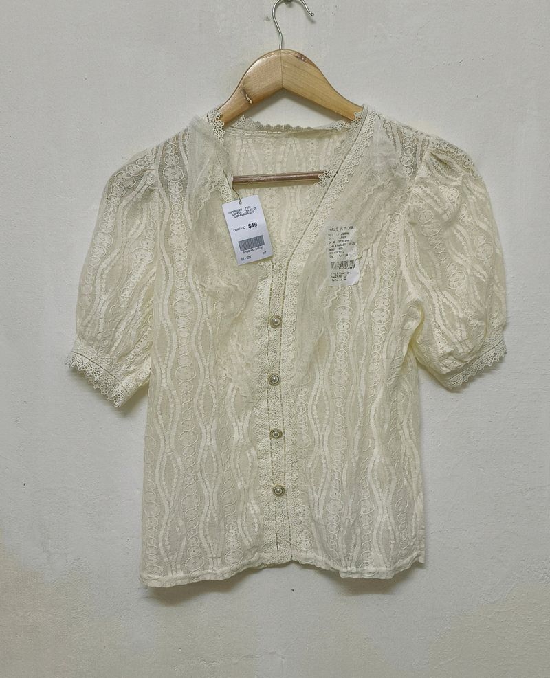 Trendy New Cream Top For Women