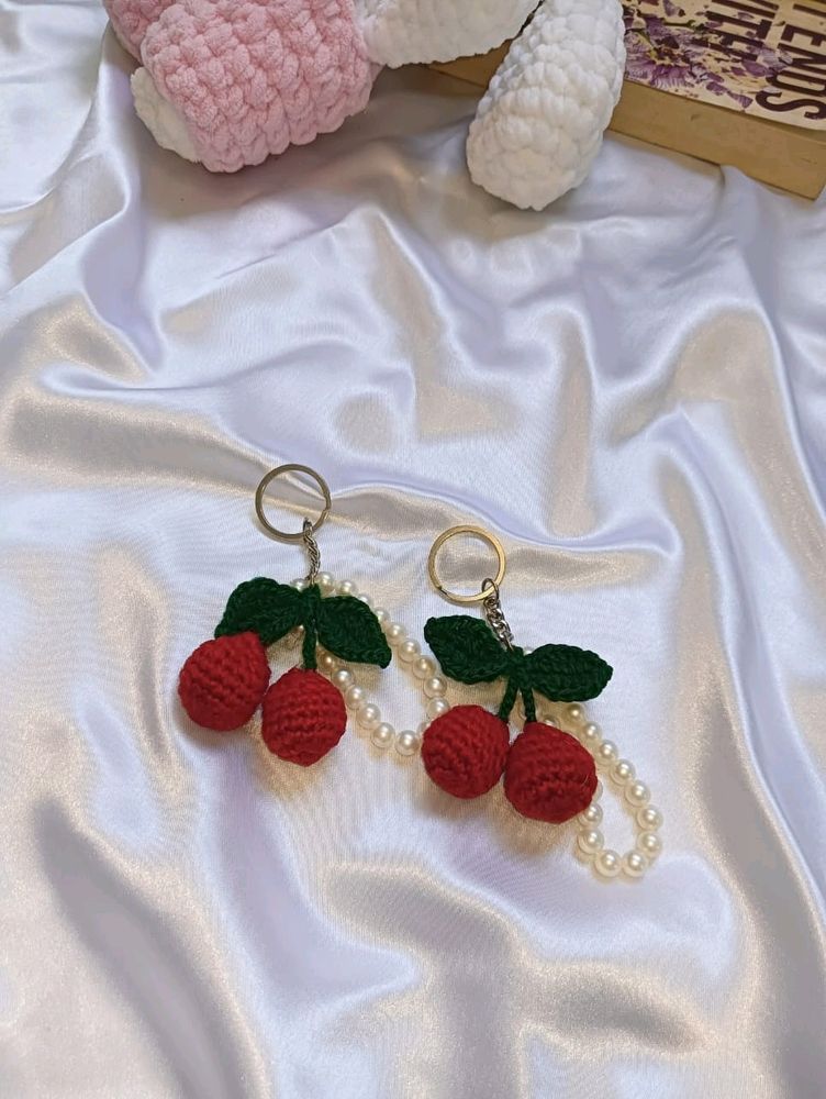 Aesthetic Cherry Keychain 🍒