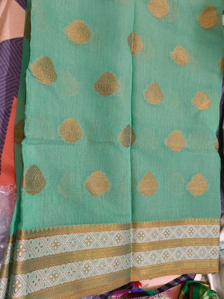 Women Light Green Cute Saree