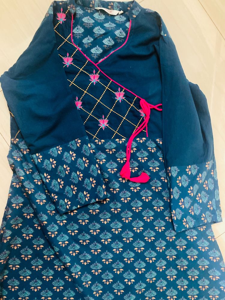 Rajasthani Print A Line Long Kurta