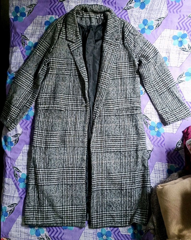 Winter Checked Overcoat