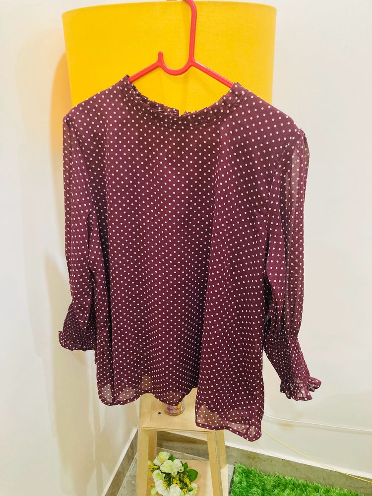 Peppy Polka Dots Formal Wear Top