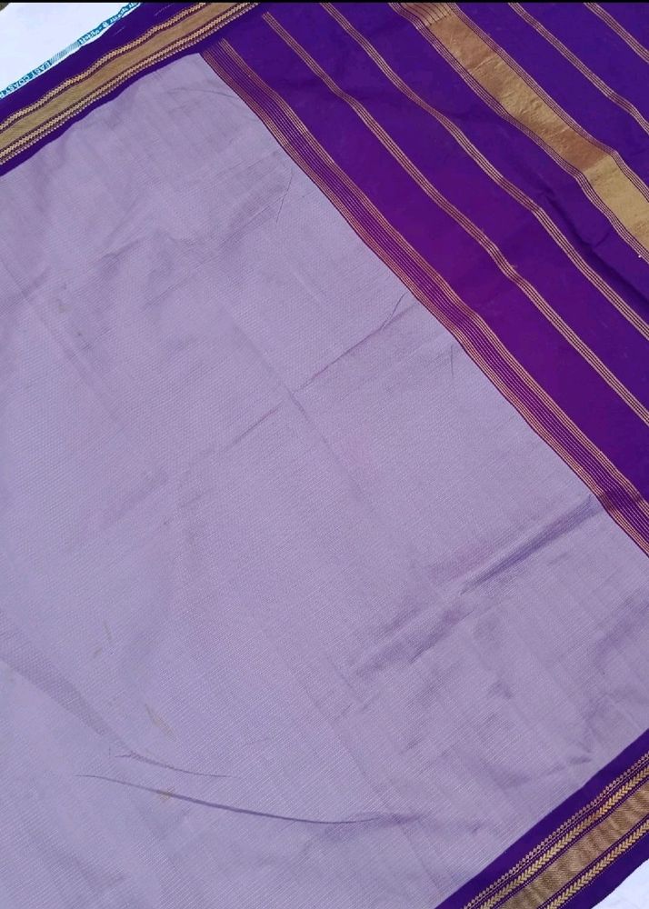 Lavender And Purple Silk Saree