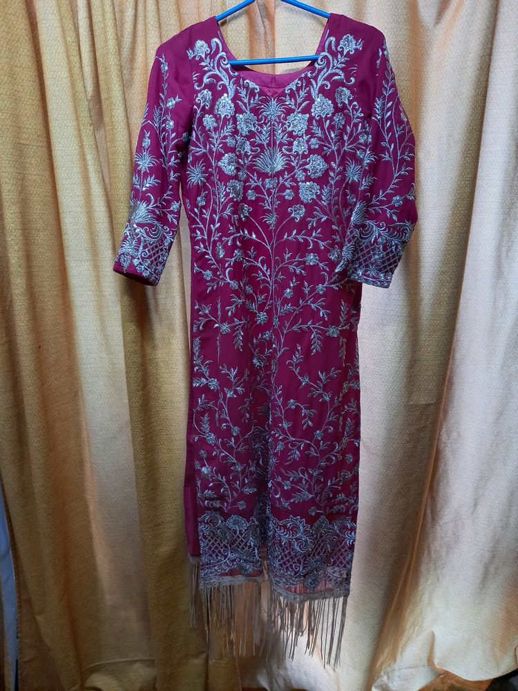 Pink Stitched Suit