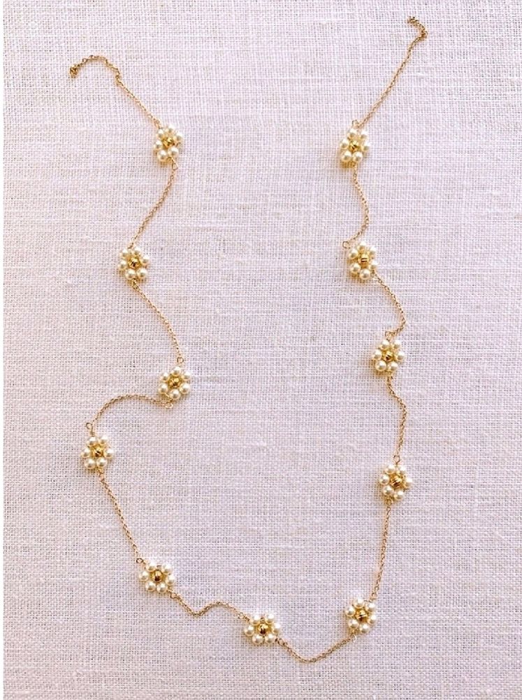 Daisy Pearl Chain Necklace