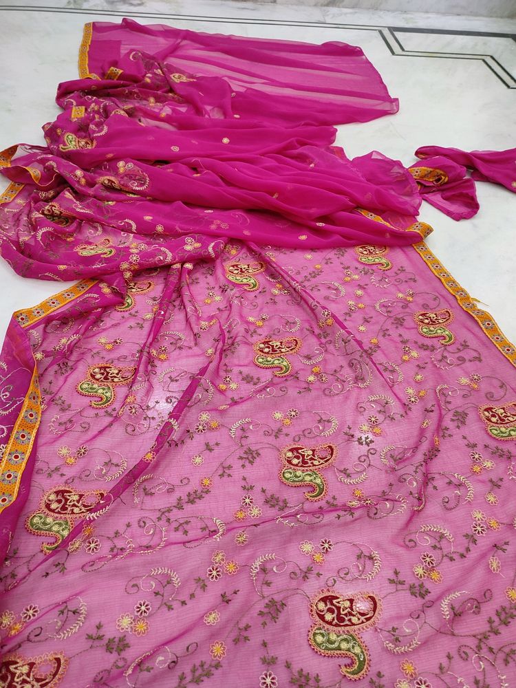 Pink Saree