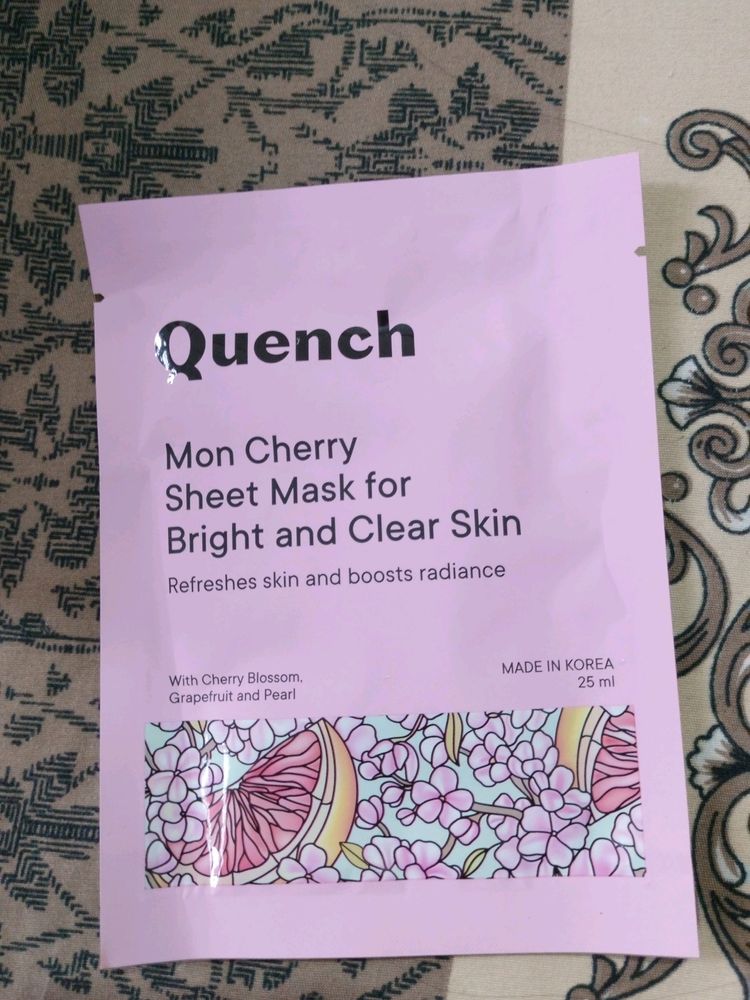 Quench Sheet Mask For Bright And Clear Skin