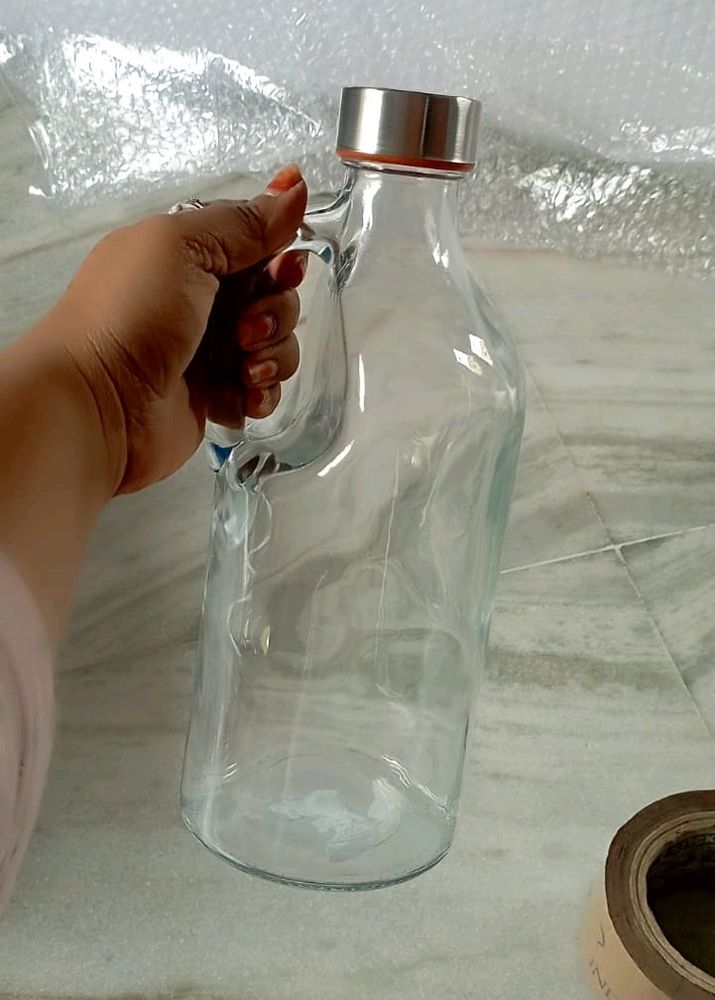 2pc Glass Bottle With Handel