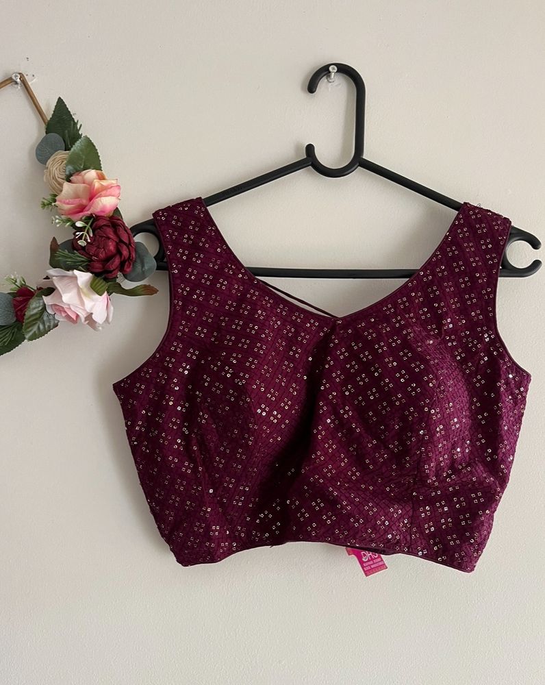 Purple Sequin Blouse