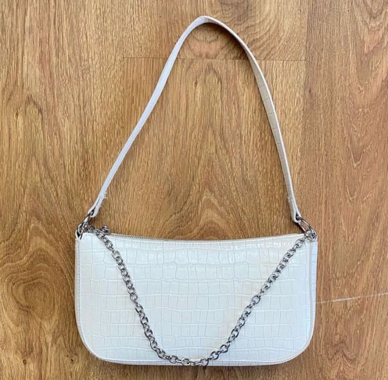 H&M white shoulder bag