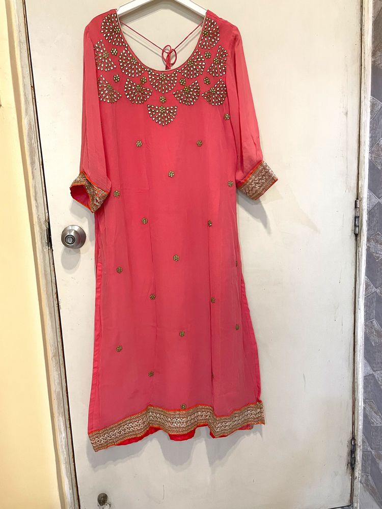 PURE CREPE KURTA PALAZZO CHUNNI