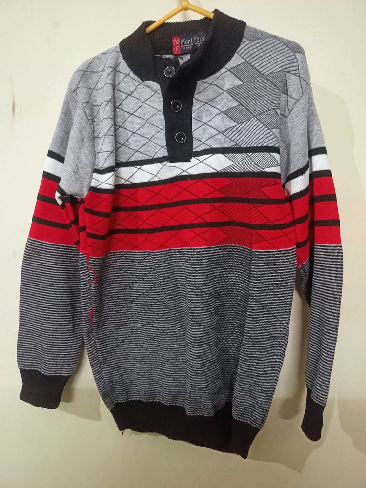 BRANDED WOOL SWEATER