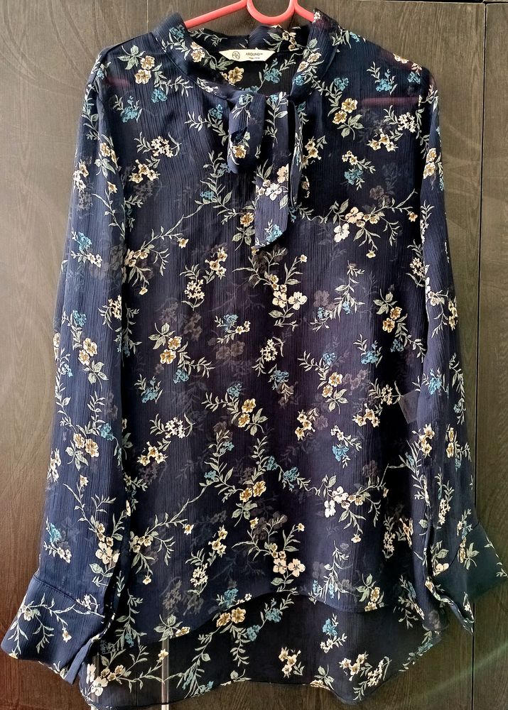 Korean Floral Print Top