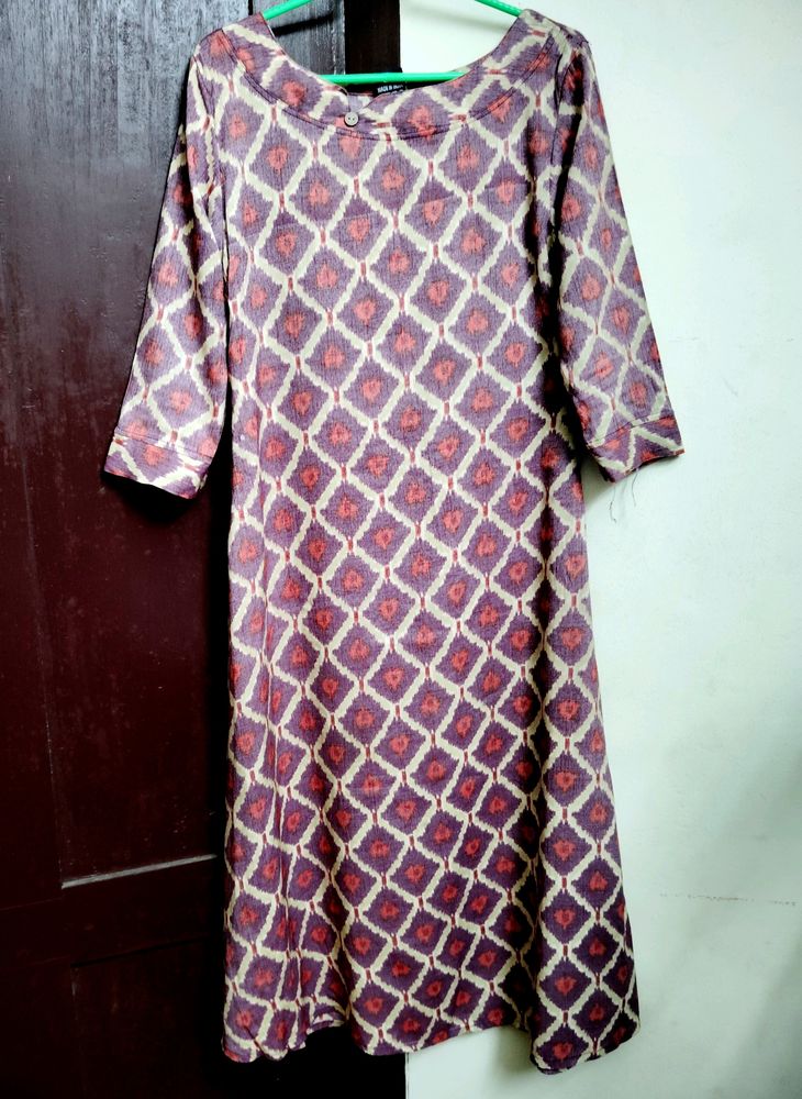 Broad Neck Trendy A-line Kurta