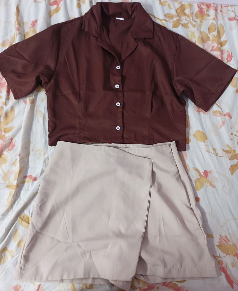 Cinnamon Crop Shirt