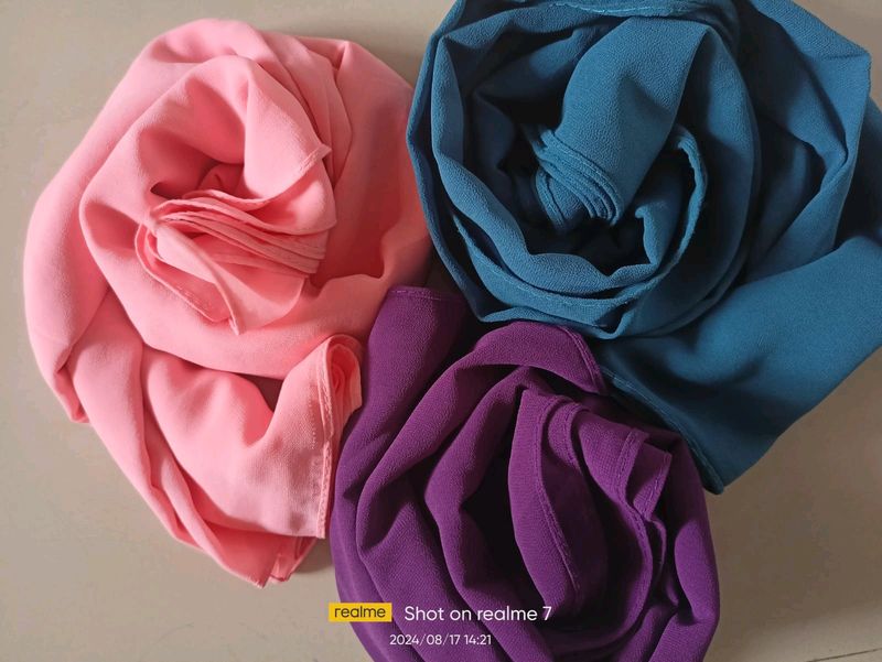 Ciffon Hijabs Combo Set Of 3