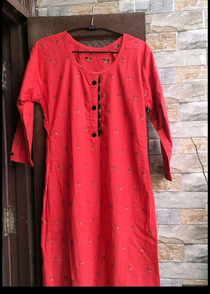 Black,Red Kurta Pant Set  Sale Only For Today