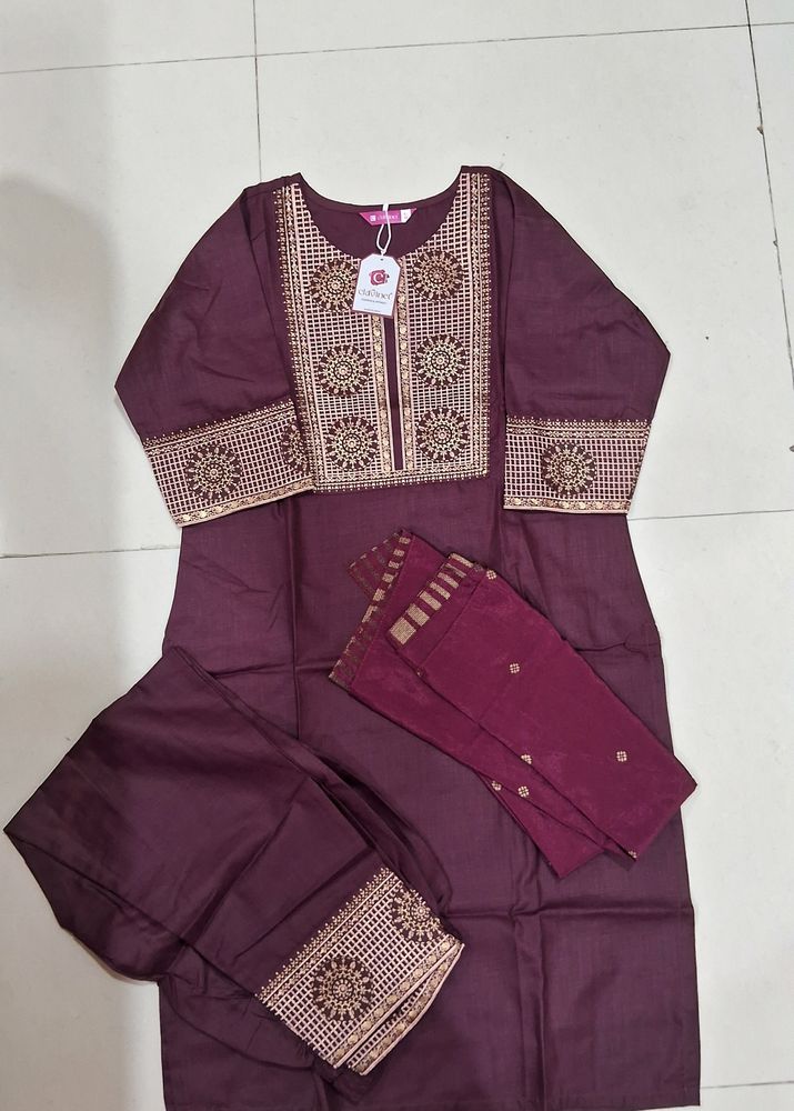 Kurti Bottom Dupatta Set