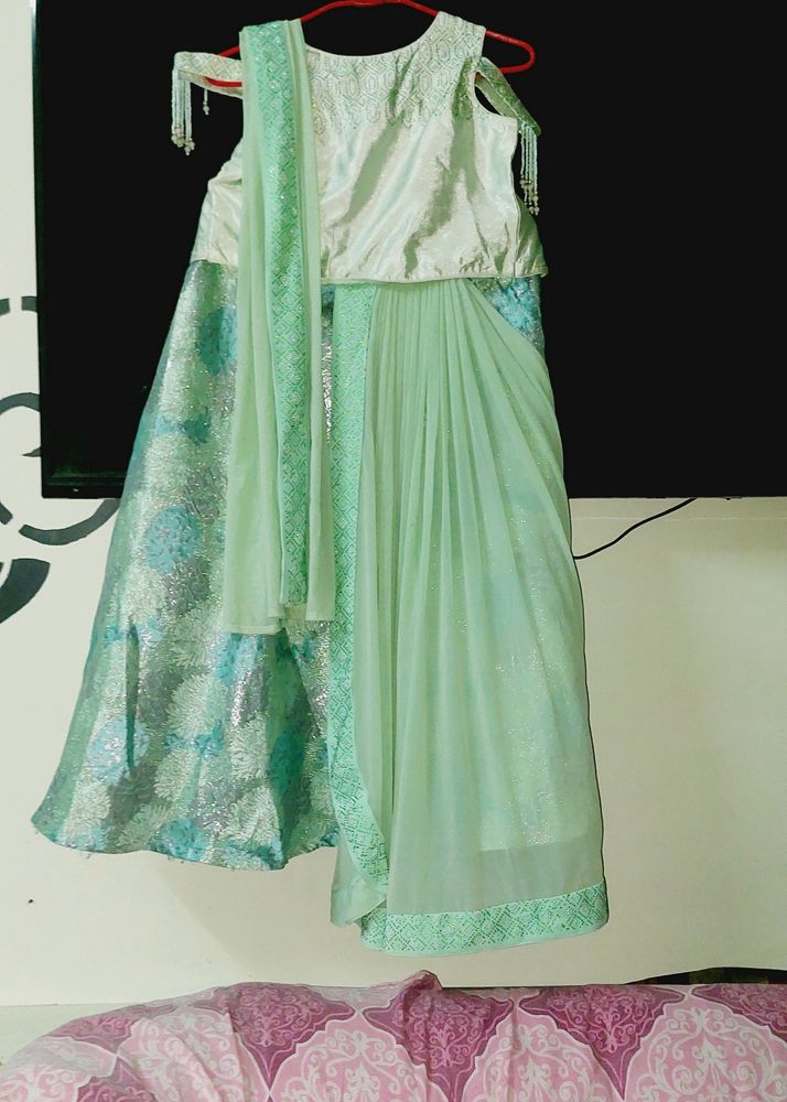 Green Lehgha Choli