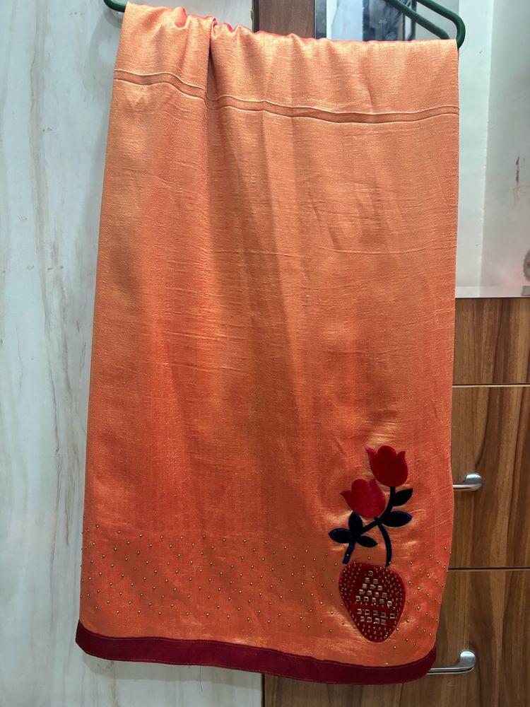 Coral Saree 🧡👌