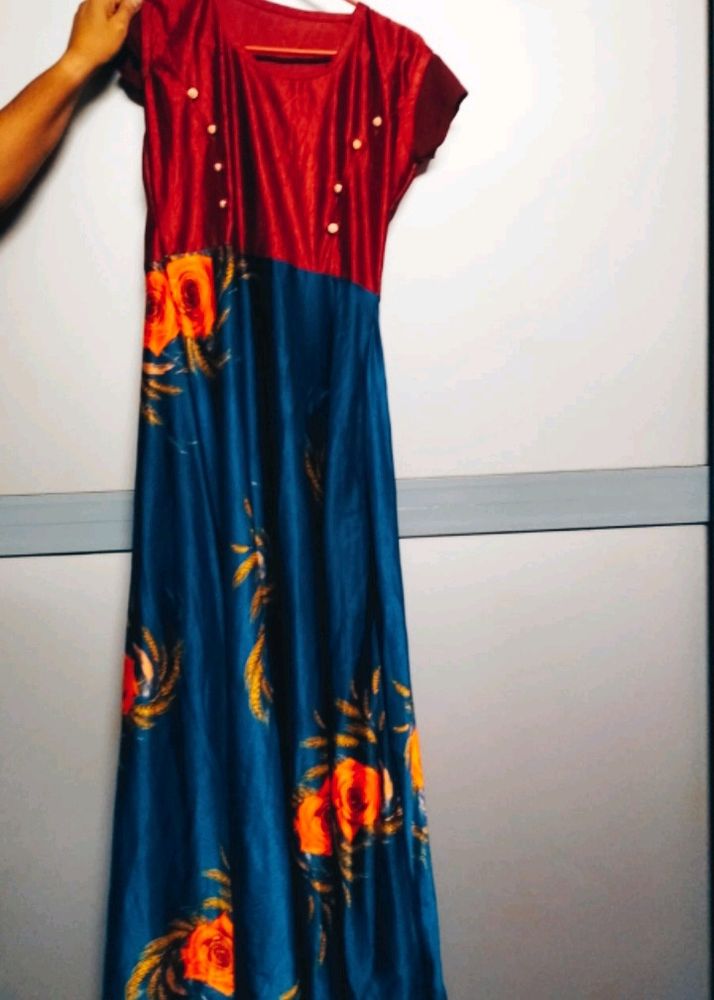 Red N Blue Long Gown