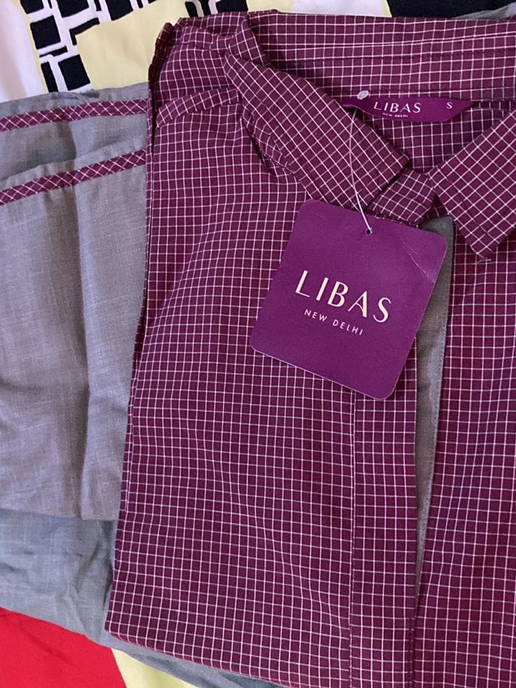 Libas Formal Purple Kurta  Pent Set