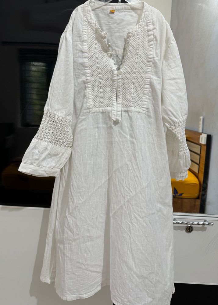 White Short Kurta For Women