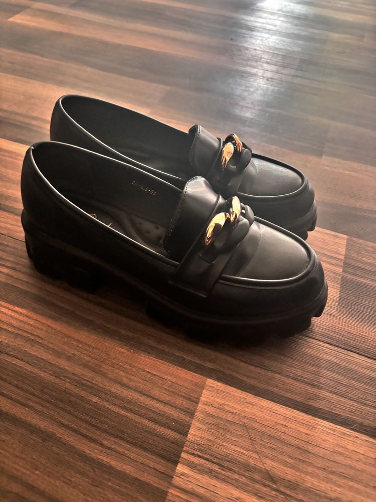 Black Loafers Size 37 Euro