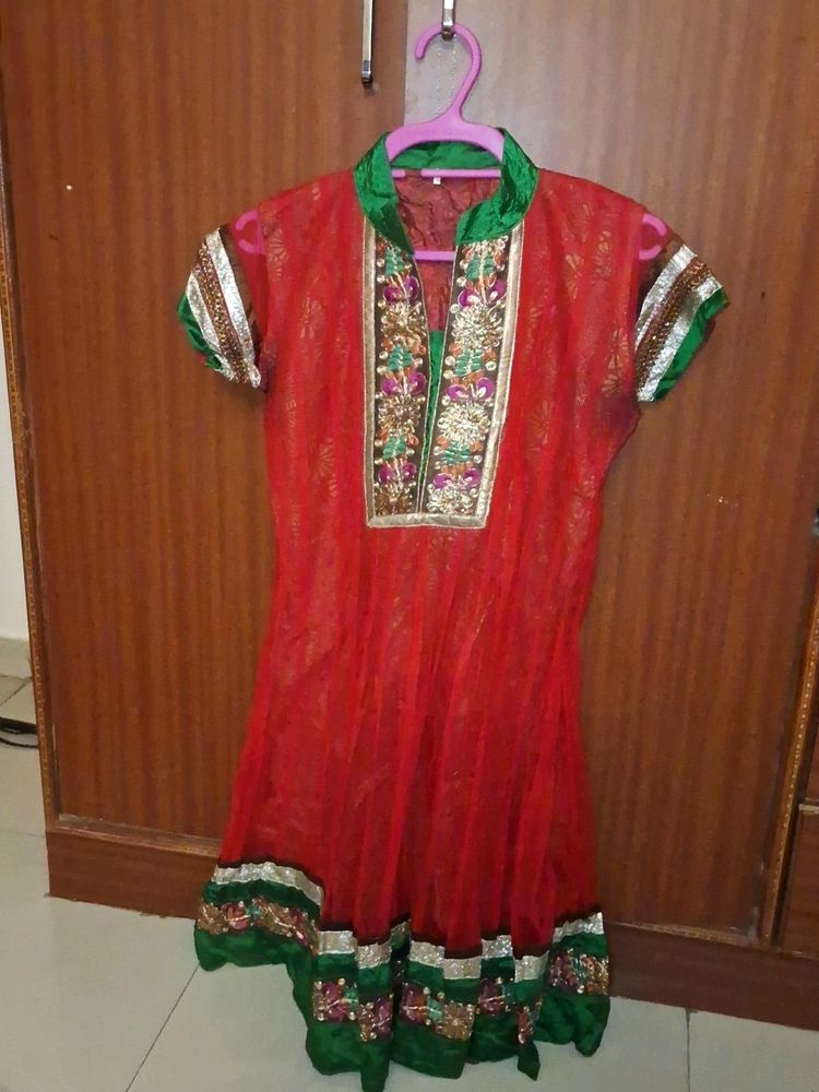 Red Beautiful Festive Kurta