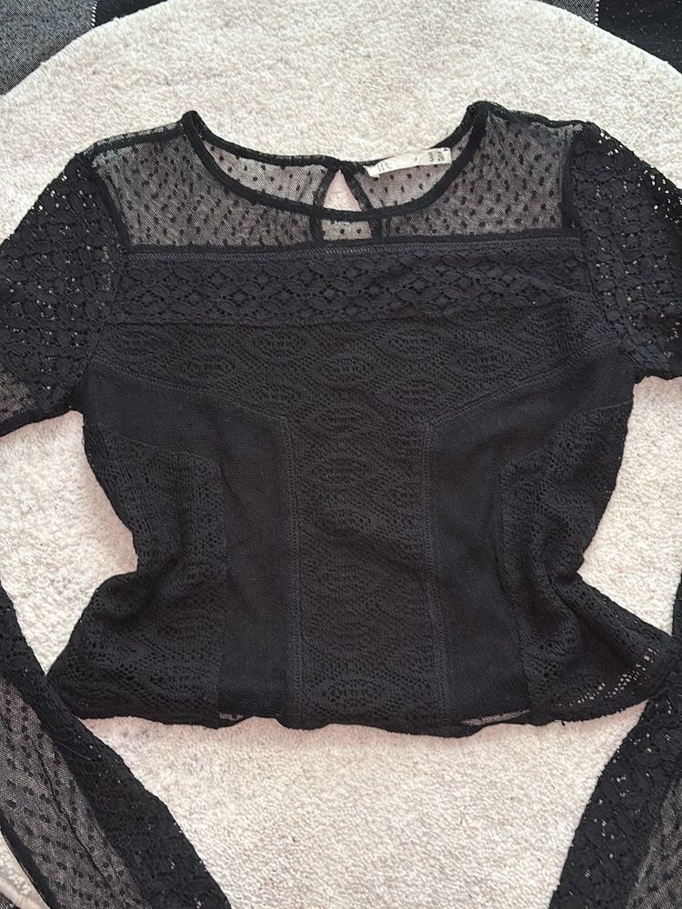 Black Net Party/formal Top