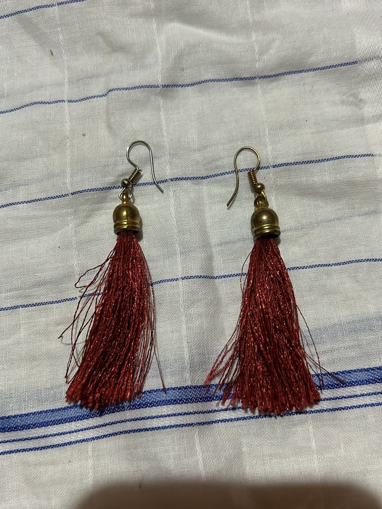 Traditional Silk Fiber Earing