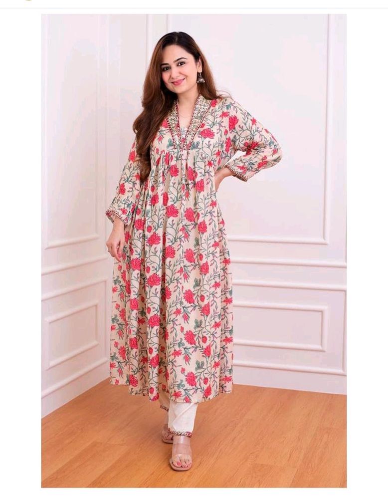 Aliya Cut type Embroidery kurta + Pants