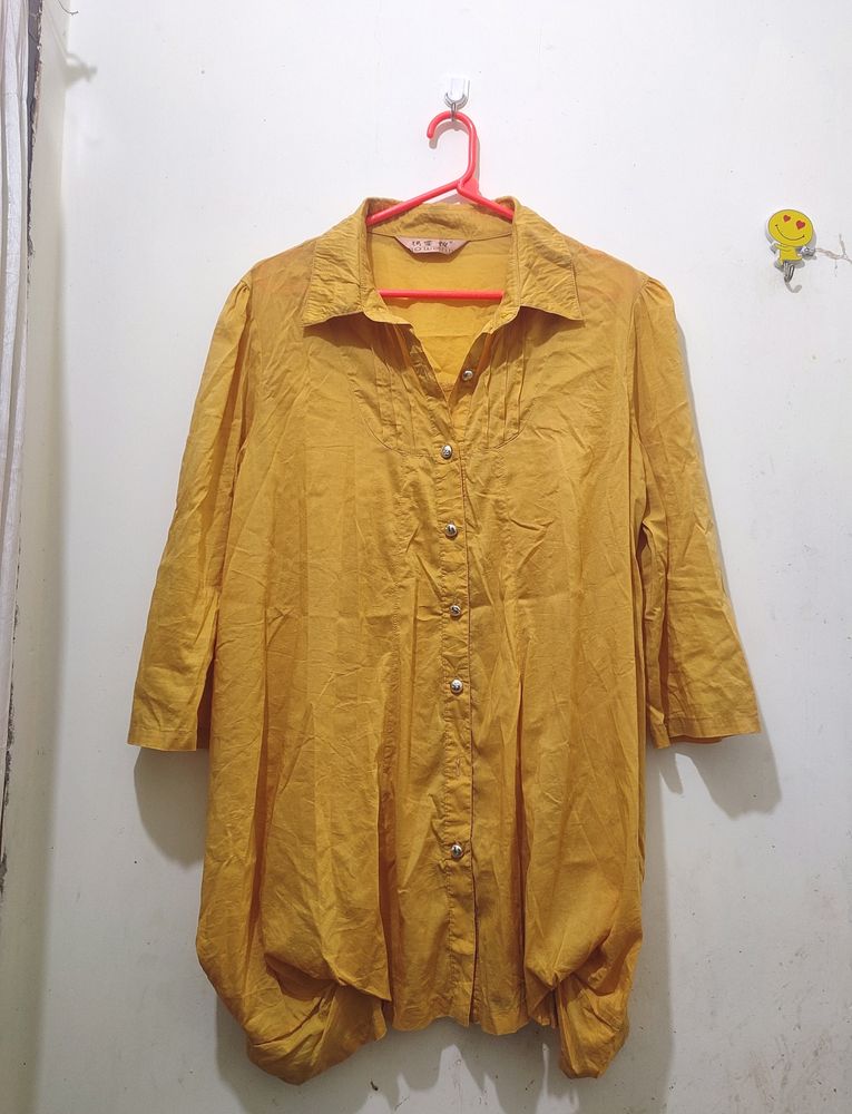 Korean Top Mustard In Color Bust Fits 36-40