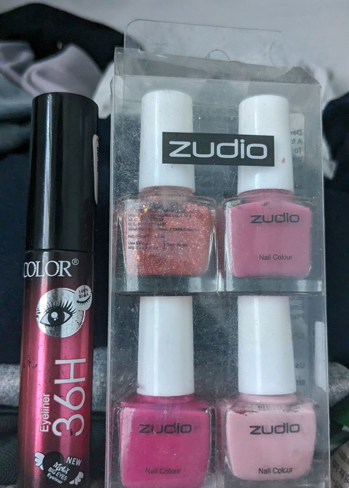 Zudio Nail polish And Eyeliner Combo