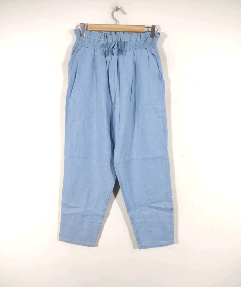 Blue Plain Casual Pant (Women)