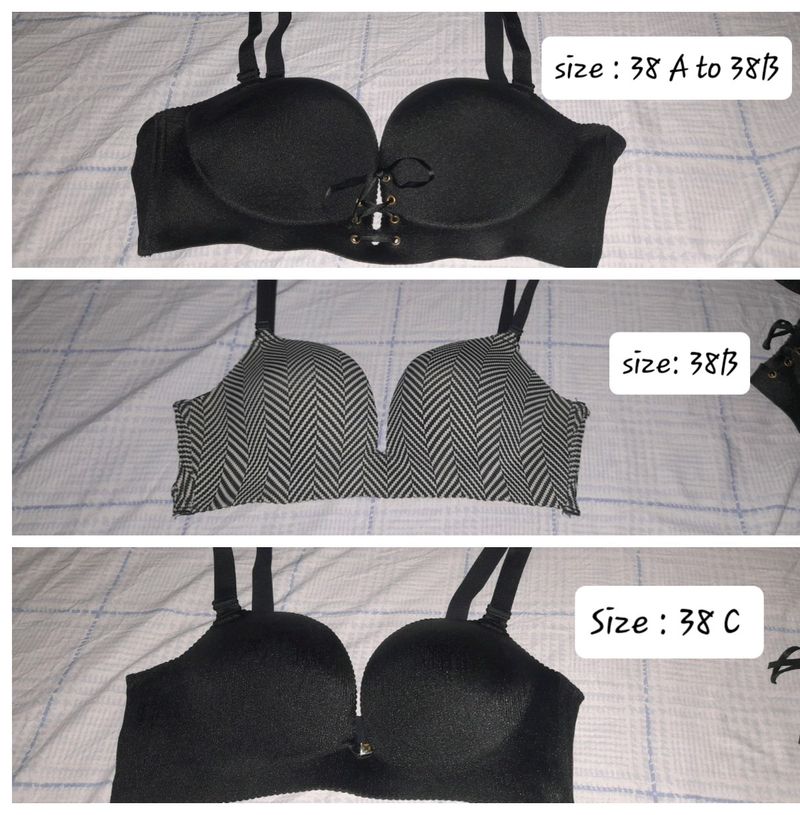 (High Quality A1)Combo For 3 Push Up Bra