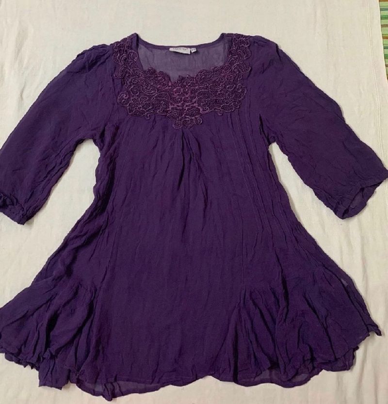 Together Sheer Purple Tunic