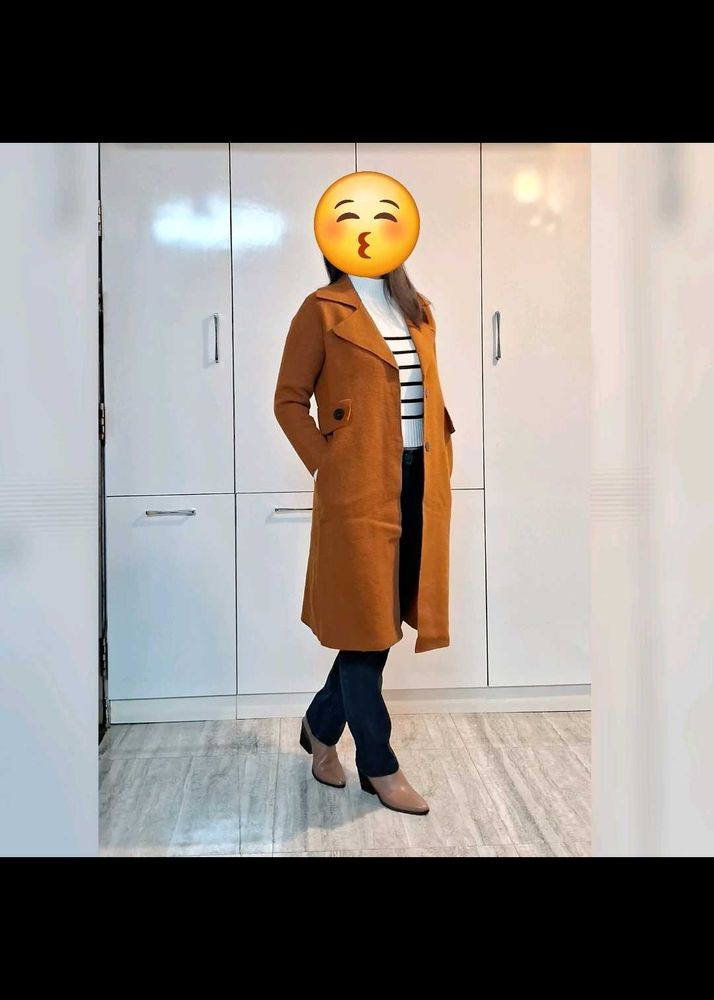 Korean Style Woollen Long Coat