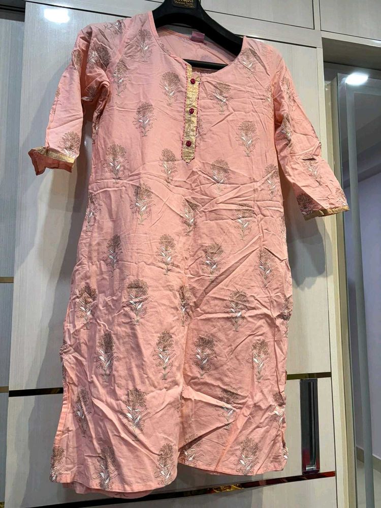 Peach Kurti