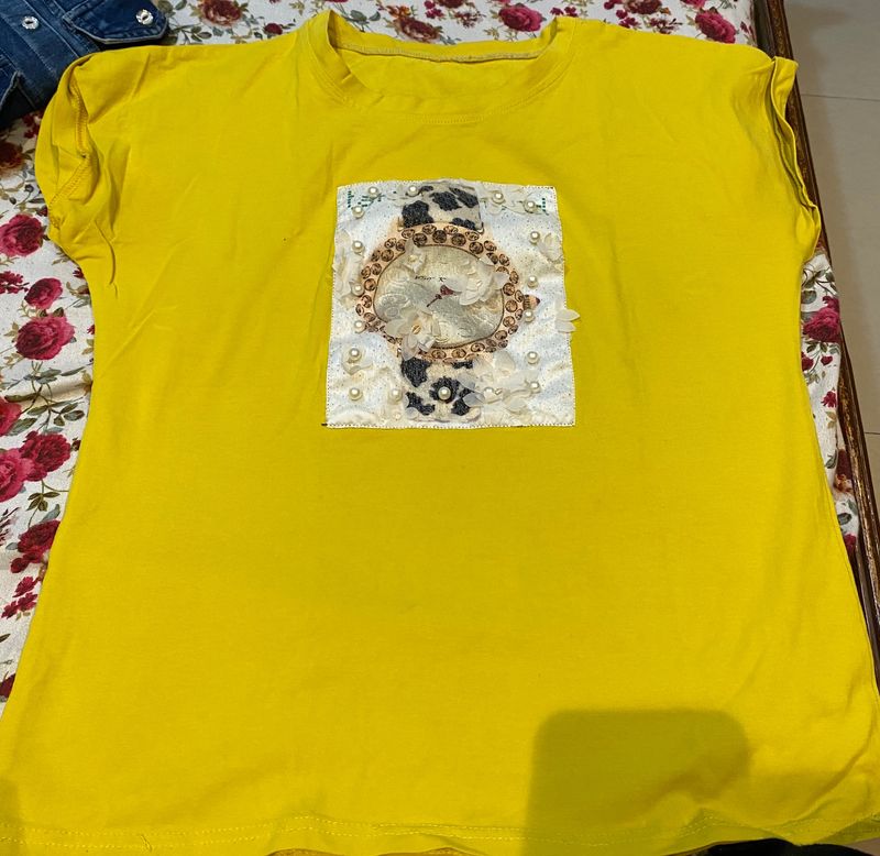 Mustard Yellow Straight T-shirt